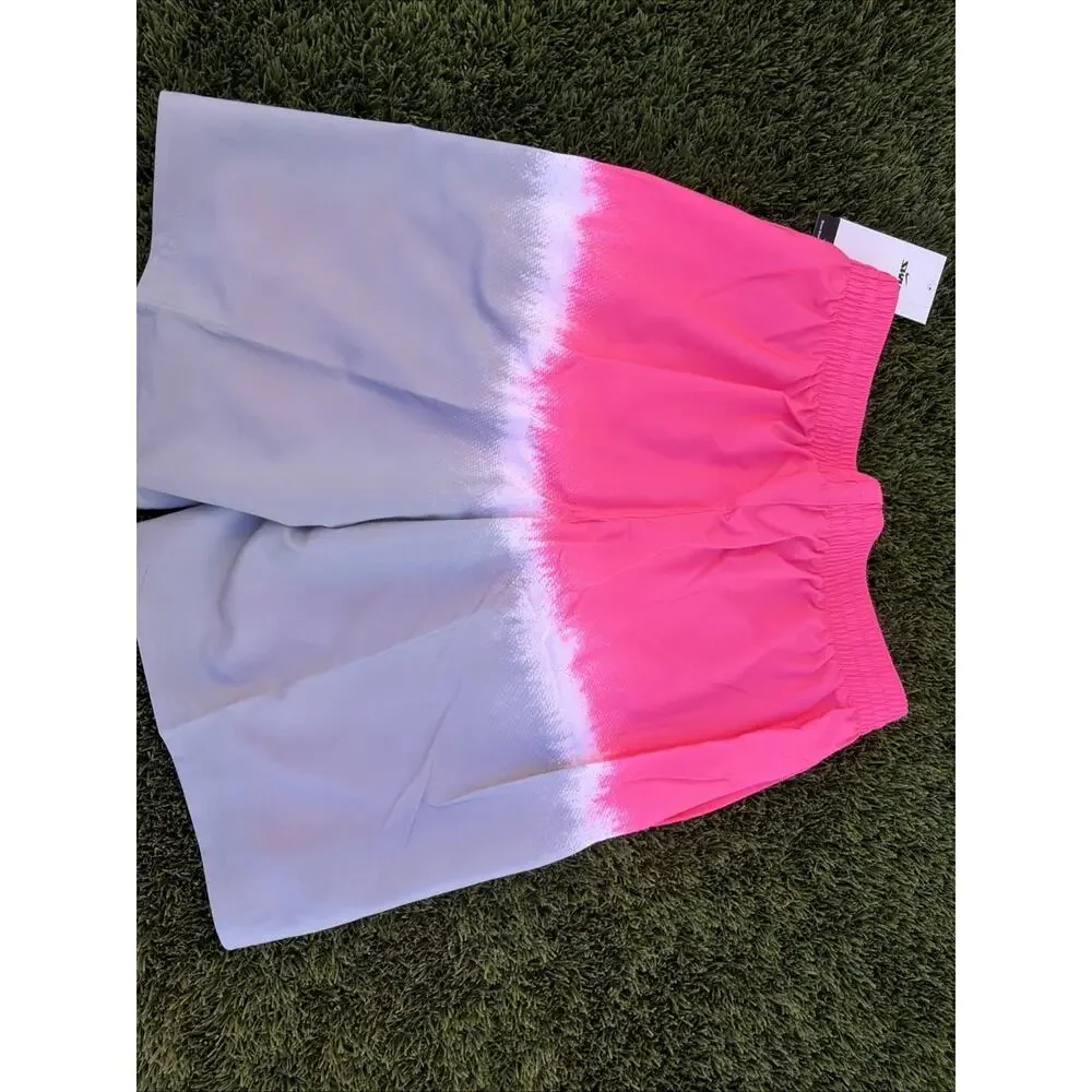 Nike Ocean Merge Swim Shorts Trunks 9” Large New Pinksicle Grey White NEW!